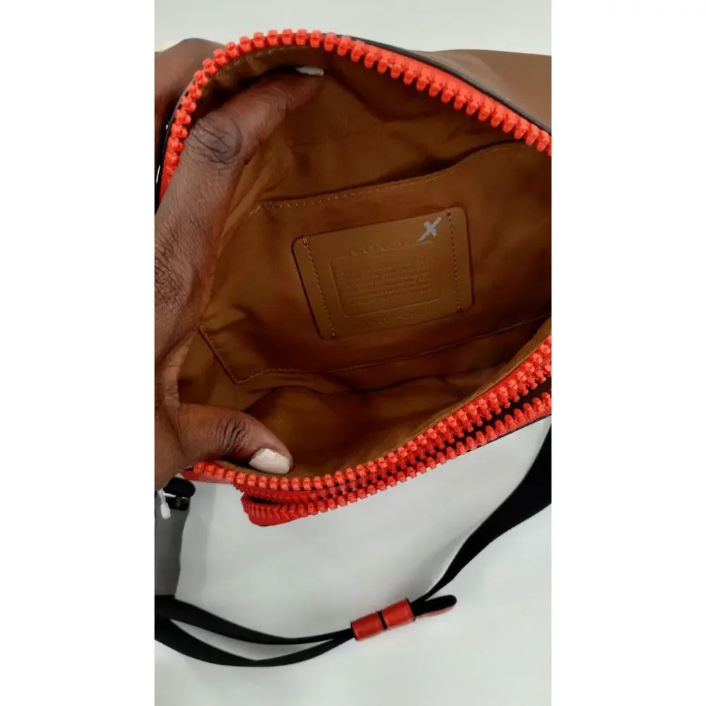 Coach Men's Track Belt Bag In Signature Canvas Fanny Pack Waist Bag Zip Pockets